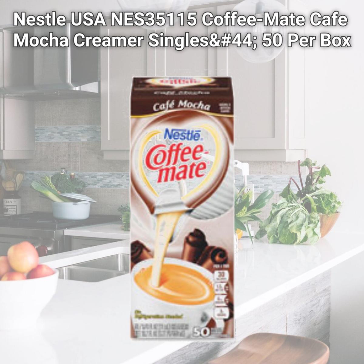 Picture of Nestle USA NES35115 Coffee-Mate Cafe Mocha Creamer Singles, 50 Per Box