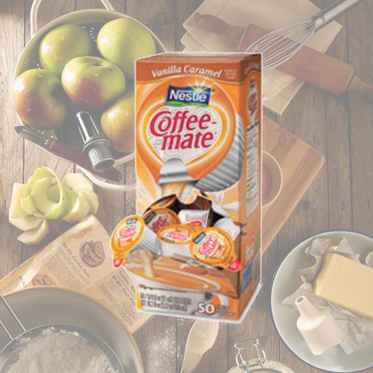 Picture of Nestle USA NES79129 Coffee-Mate Vanilla Caramel Liquid Creamers, 50 Per Box