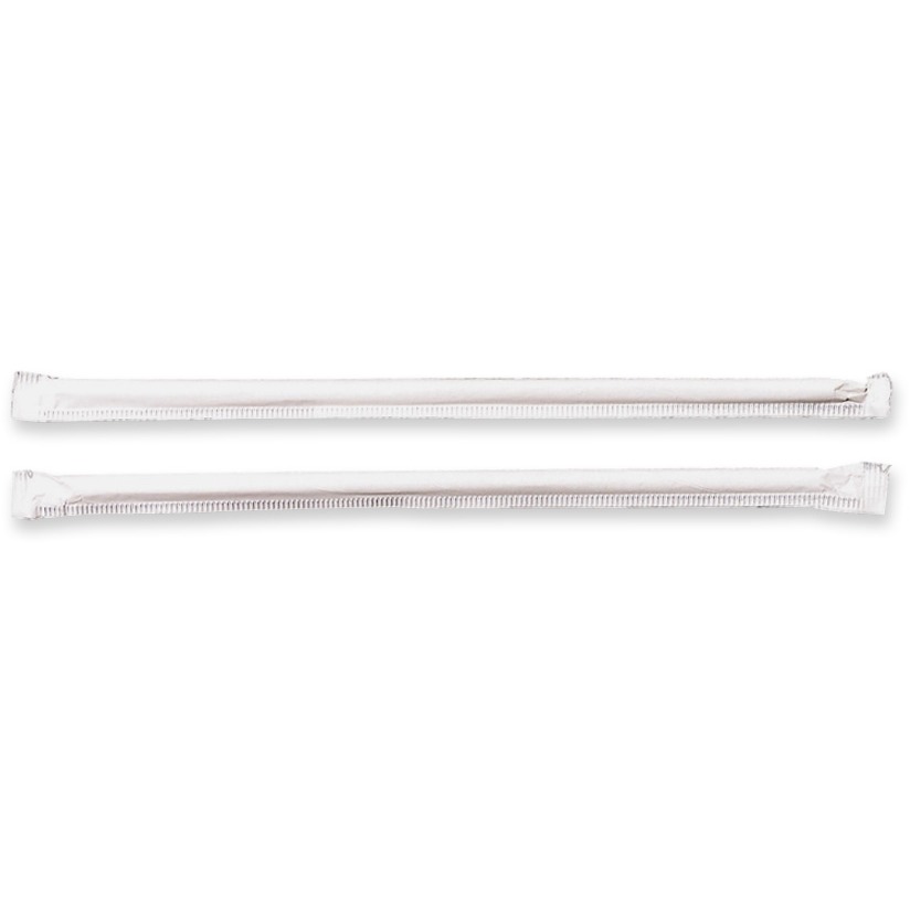 Dxejw74ct 7.75 In. Jumbo Wrapped Straws, Clear