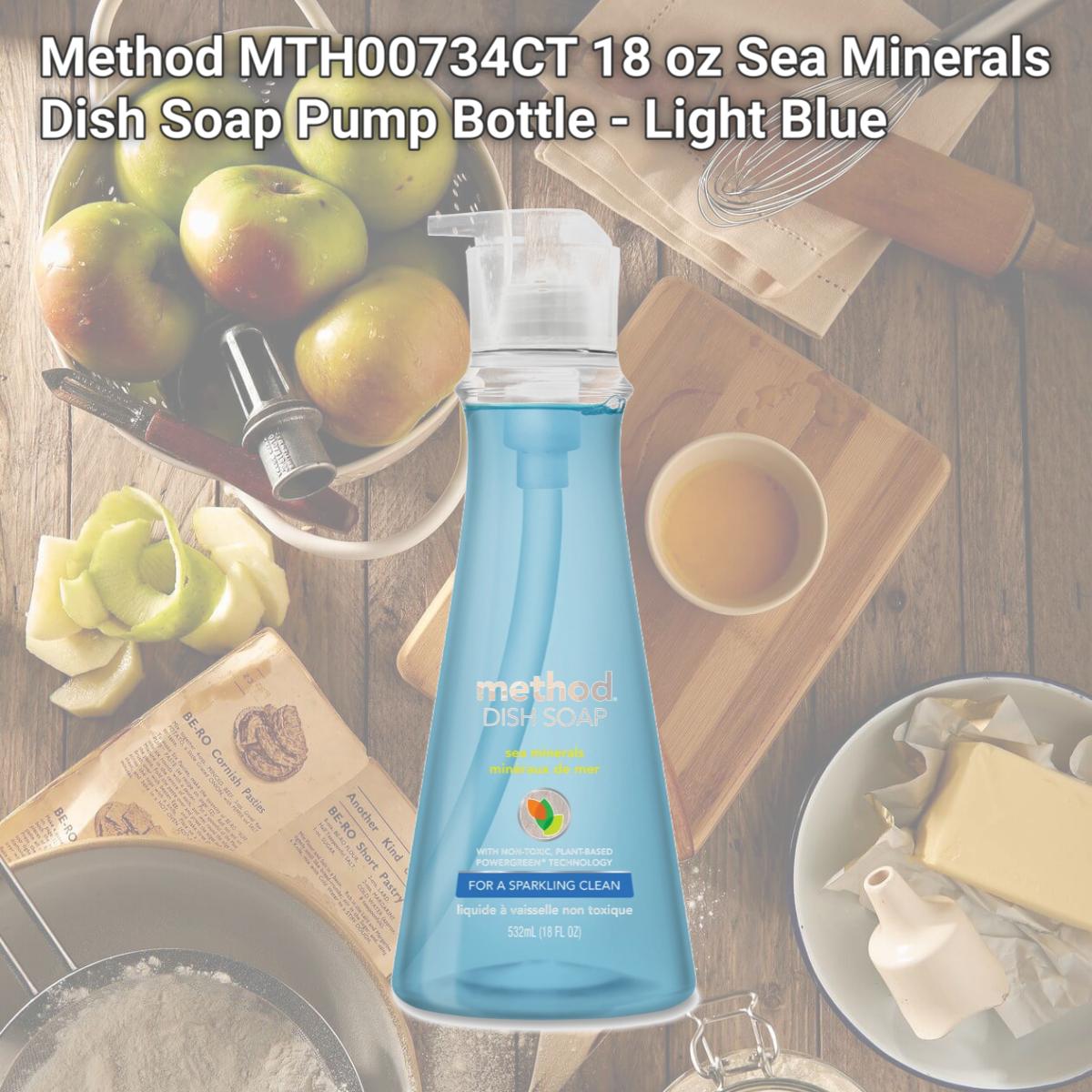 Picture of Method MTH00734CT 18 oz Sea Minerals Dish Soap Pump Bottle - Light Blue