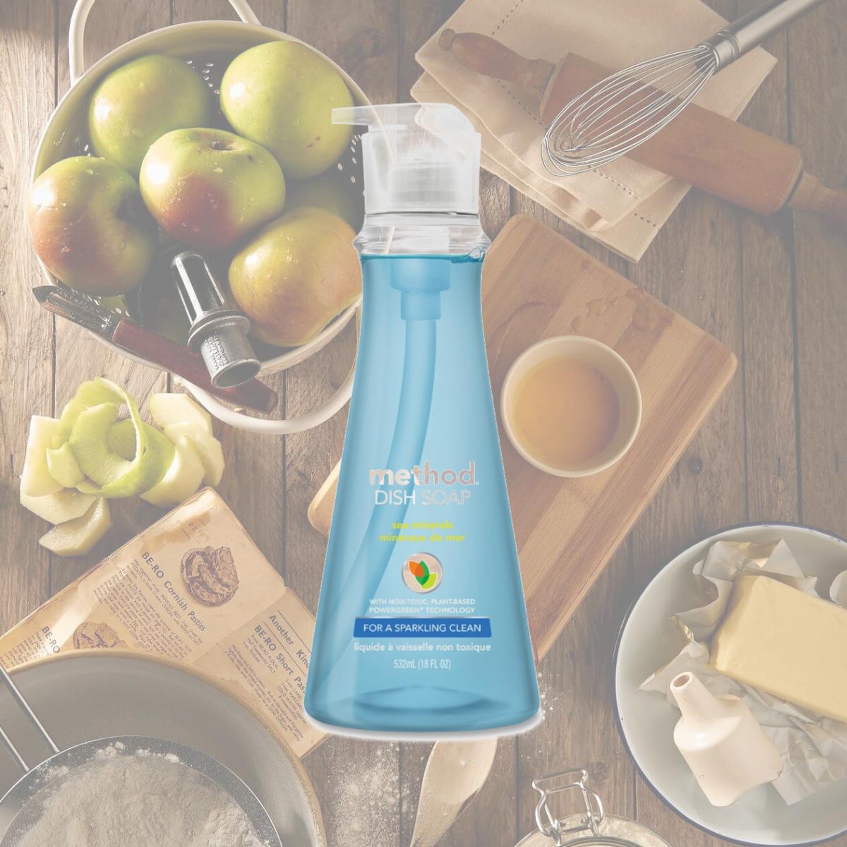 Picture of Method MTH00734CT 18 oz Sea Minerals Dish Soap Pump Bottle - Light Blue