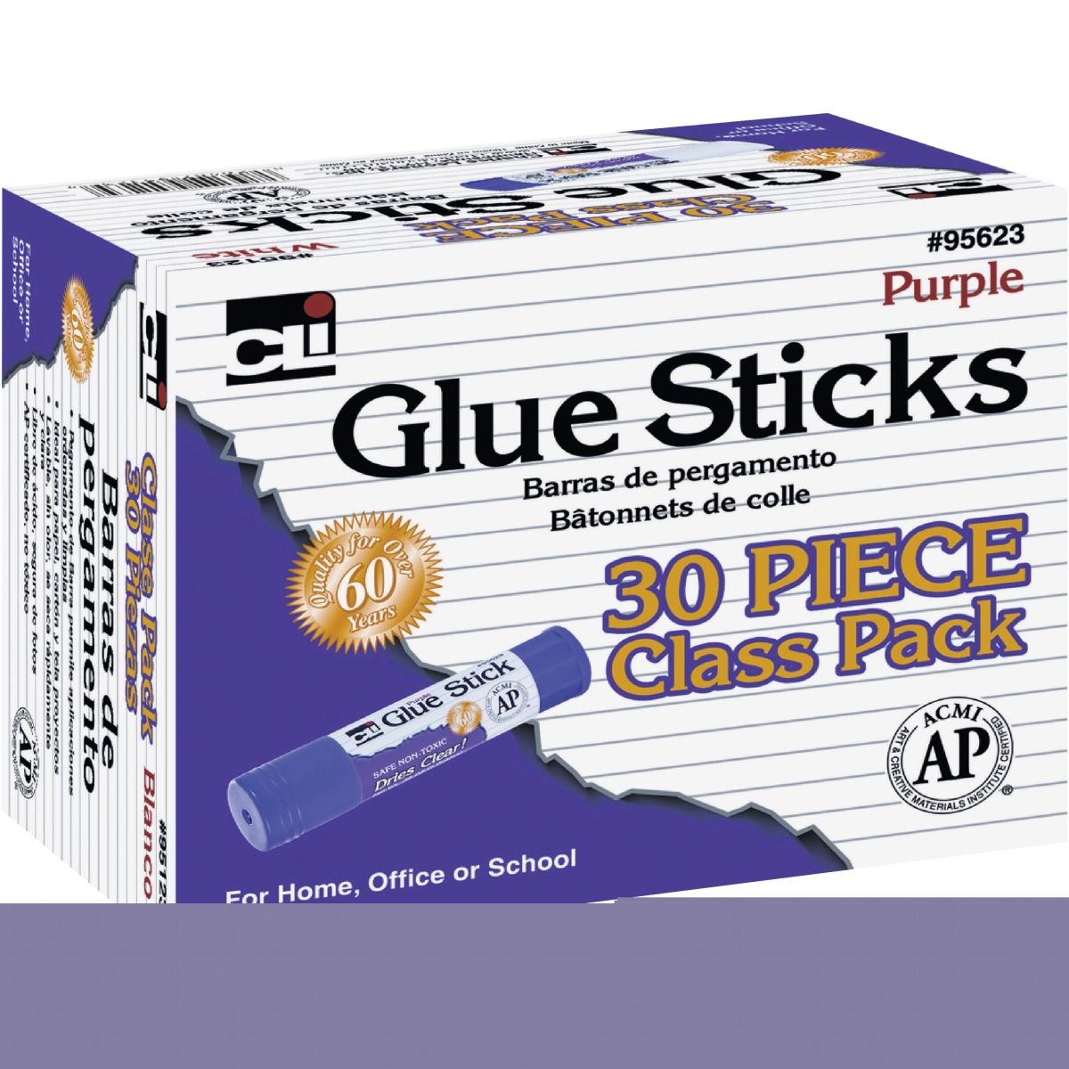 Leo95623 0.28 Oz Glue Stick, Count 30 - Purple