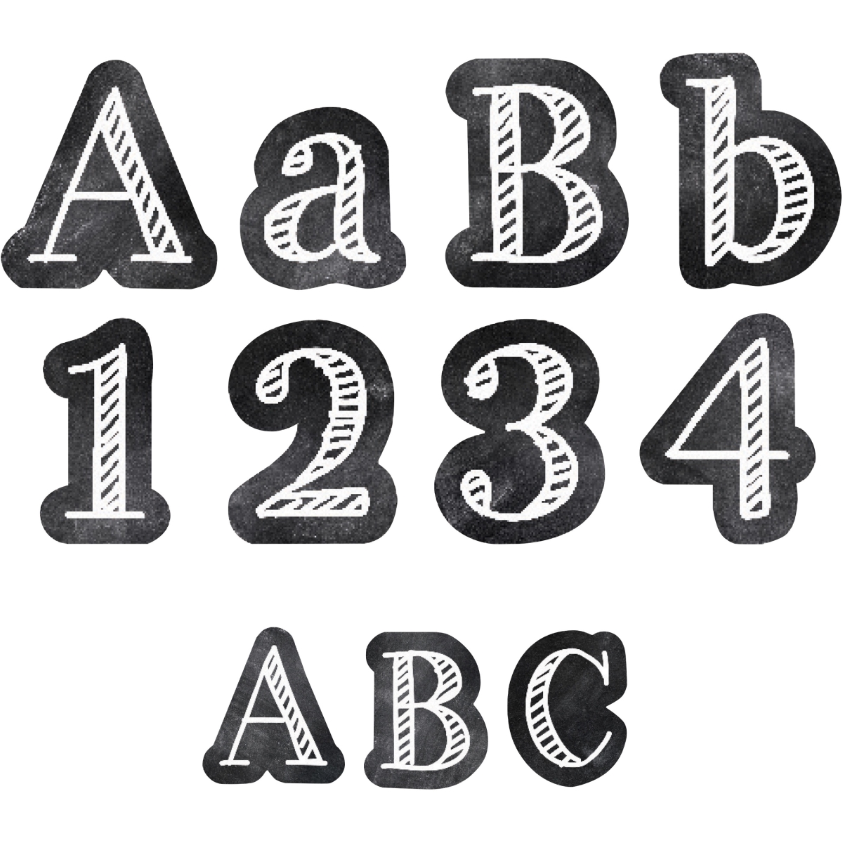 Ctc8913 4 In. Chalk It Up Letter Set - Letter - Black & White