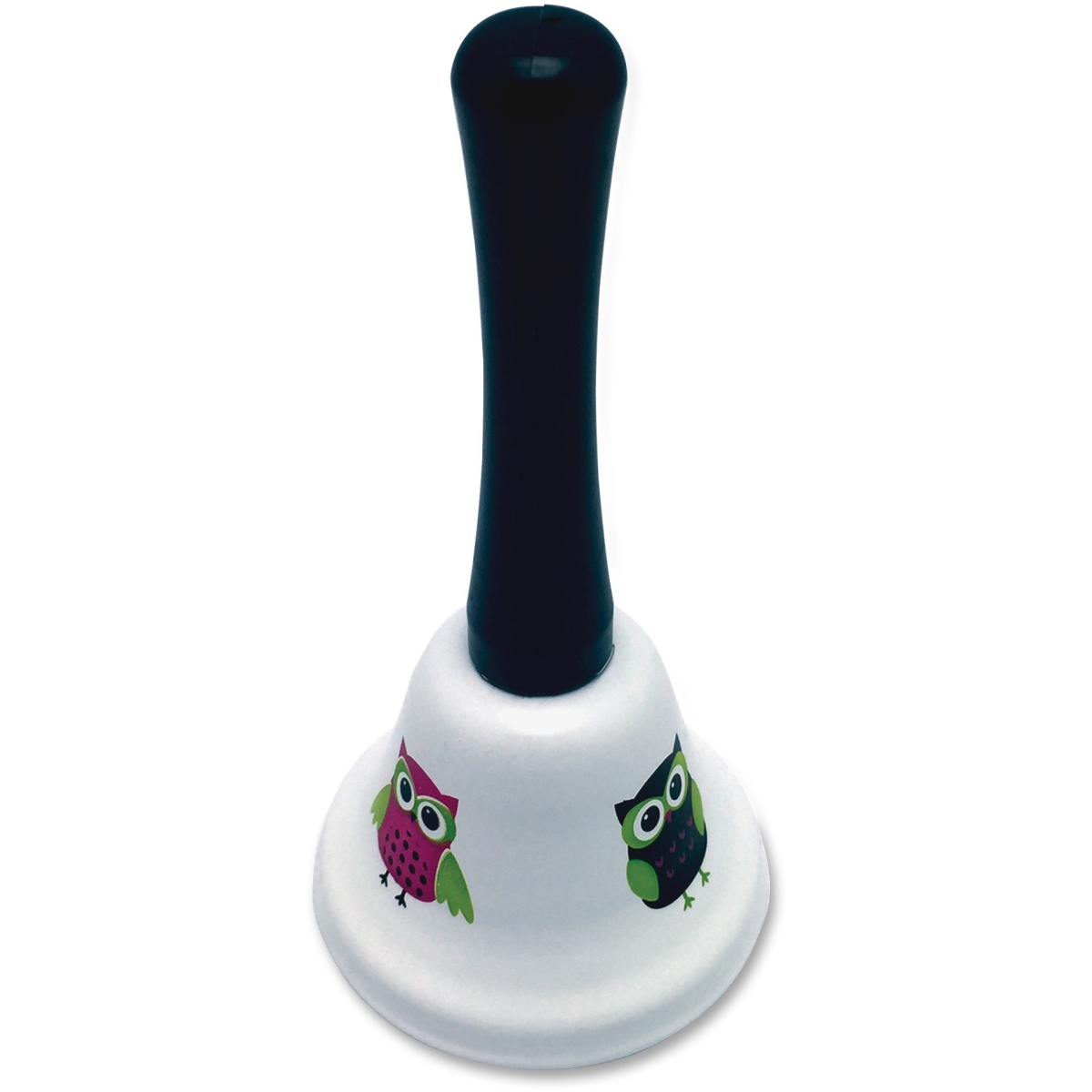 Ash10514 White Owls Hand Bell - Multi Color