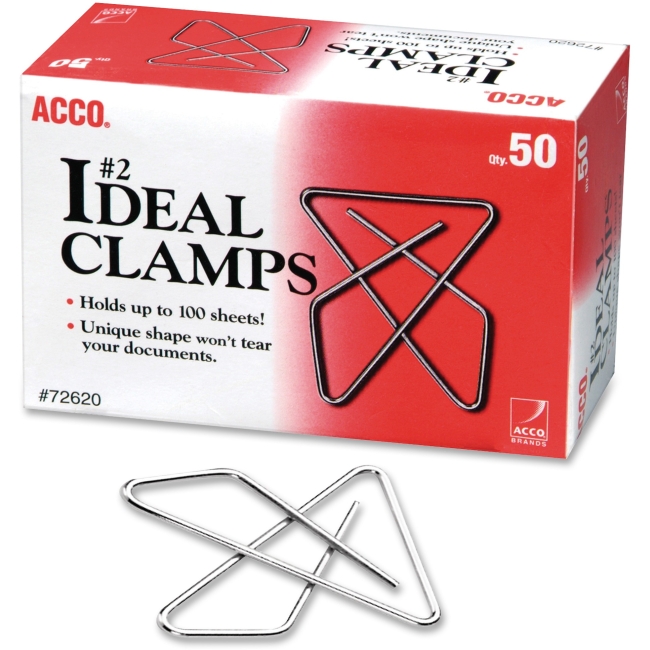 Acco Acc72643 Ideal Paper Clamp & Butterfly Clamp, Metal - Small