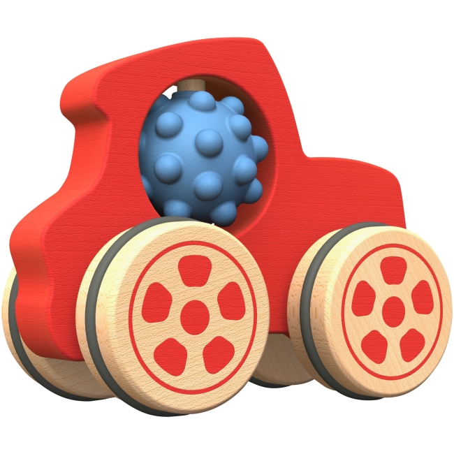 Bgab1311 Nubble Rumblers - Toy Truck For Boys & Girls - Rubberwood, Red