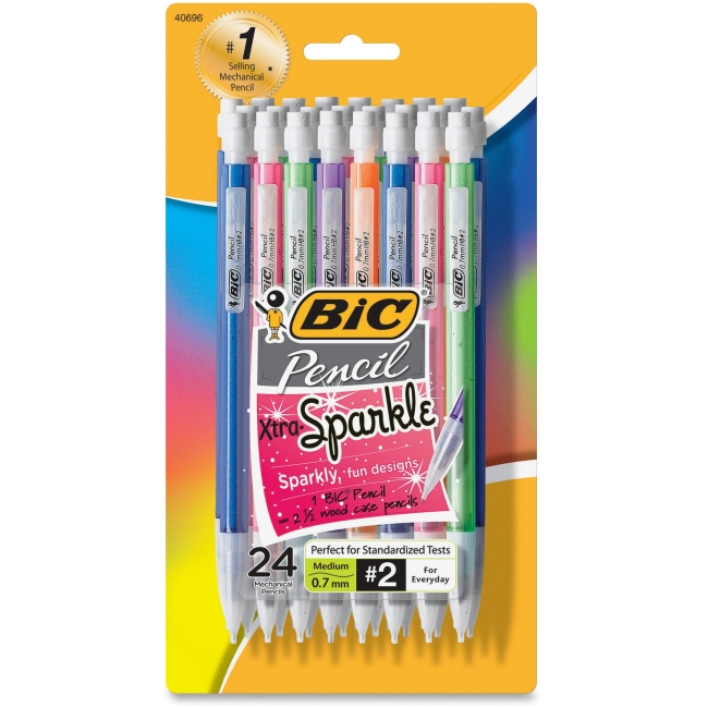 Mplp241 0.7mm Xtra Sparkle Mechanical Pencils, Assorted Color - Pack Of 24