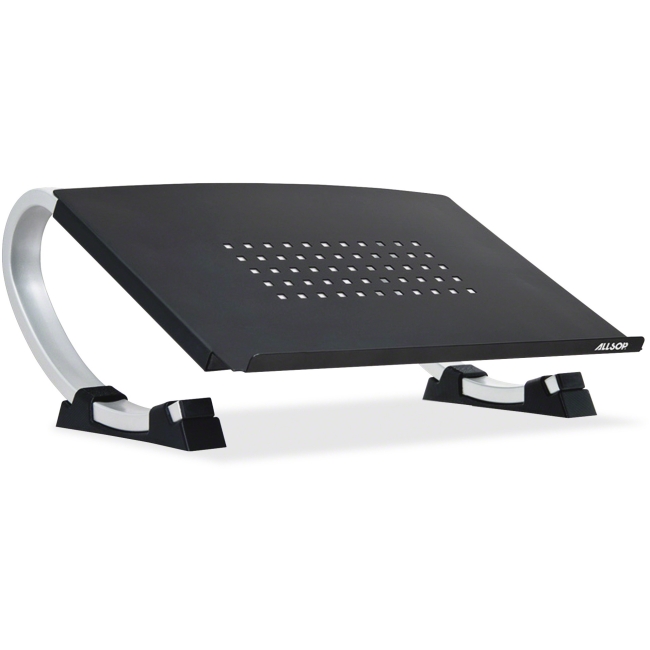 Asp30498 Laptop Notebook Adjustable Curve Stand, Steel - Black & Silver