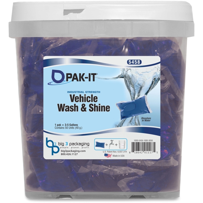 5458504 Pak-it Vehicle Wash & Shine Cleaner - Blue
