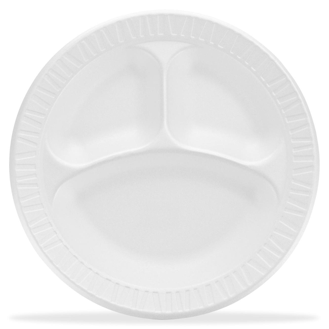 10 In. Unlaminated Plates, 500 Count - White