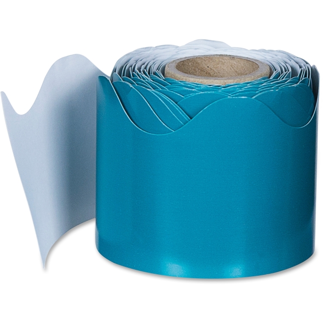 Carson-Dellosa CDP108211 2.25 in. x 36 ft. Plain Continuous-Roll Scalloped Border - Teal Carson-Dellosa CDP108211 2.25 in. x 36 ft. Plain Continuous-Roll Scalloped Border - Teal