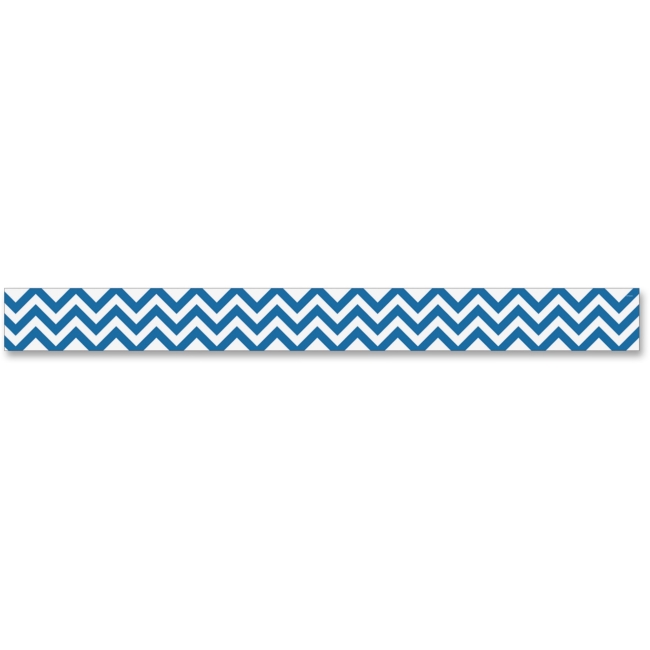 Creative Teaching Press CTC0163EC 3 in. x 35 ft. Chevron Border - Blue & White Creative Teaching Press CTC0163EC 3 in. x 35 ft. Chevron Border - Blue & White