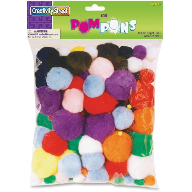 Chenille Kraft CKC811201 Pom Poms Acrylic 100 Count - Assorted Chenille Kraft CKC811201 Pom Poms Acrylic 100 Count - Assorted