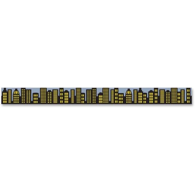 Creative Teaching Press CTC0191EC 3 in. x 35 ft. City Skyline Border - Yellow & Black Creative Teaching Press CTC0191EC 3 in. x 35 ft. City Skyline Border - Yellow & Black