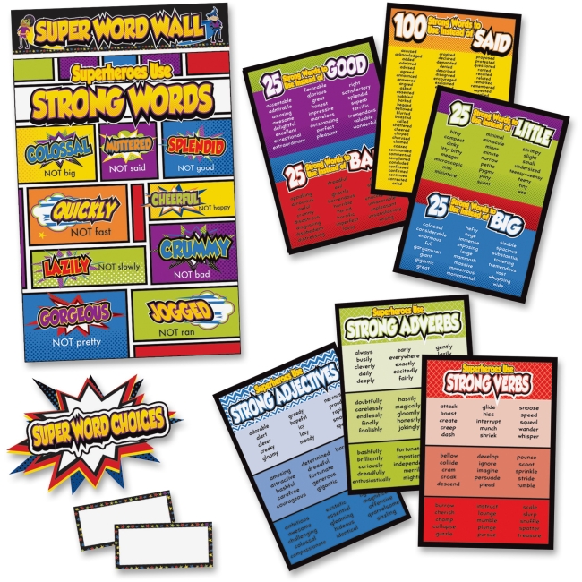 Carson-Dellosa CDP110311 Super Power & Word Choices Bulletin Board Set 43 Piece Carson-Dellosa CDP110311 Super Power & Word Choices Bulletin Board Set 43 Piece