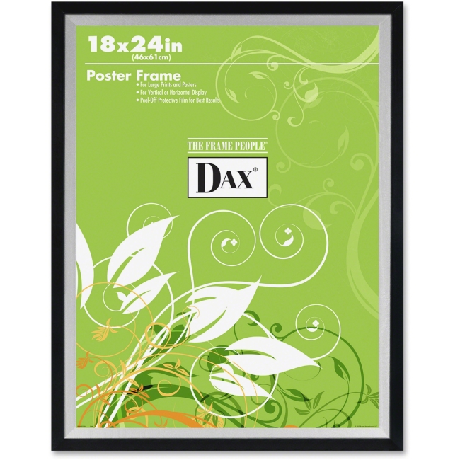 Dax3404w1t 18 X 24 In. Metro Series Poster Plastic Frame - Black & Silver