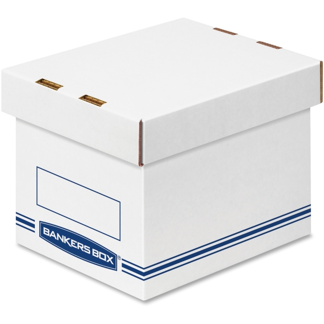 Lorell FEL4662101 Organizer Storage Boxes - White & Blue Small Lorell FEL4662101 Organizer Storage Boxes - White & Blue Small