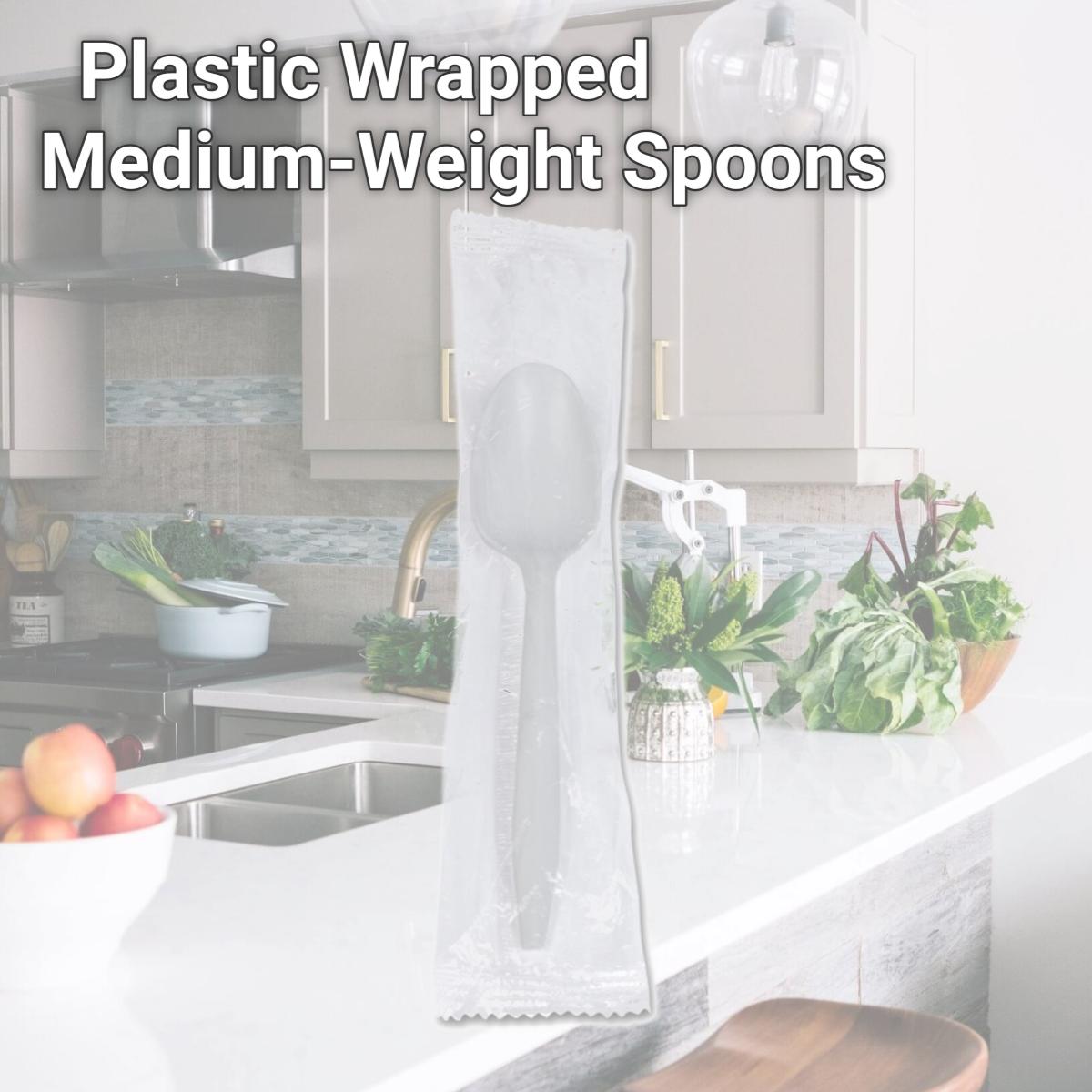 Picture of Lorell GJO20007 Plastic Wrapped Medium-Weight Spoons