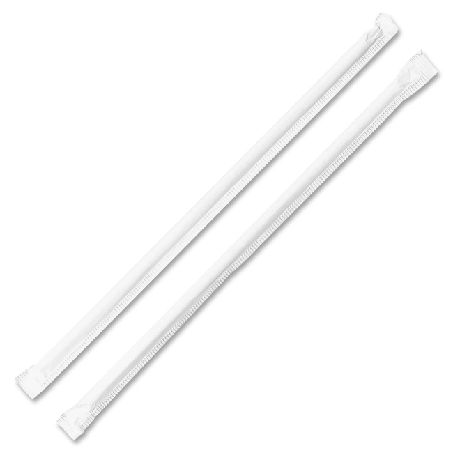 Gjo58925ct 7.75 In. Jumbo Translucent Straight Straws - Clear