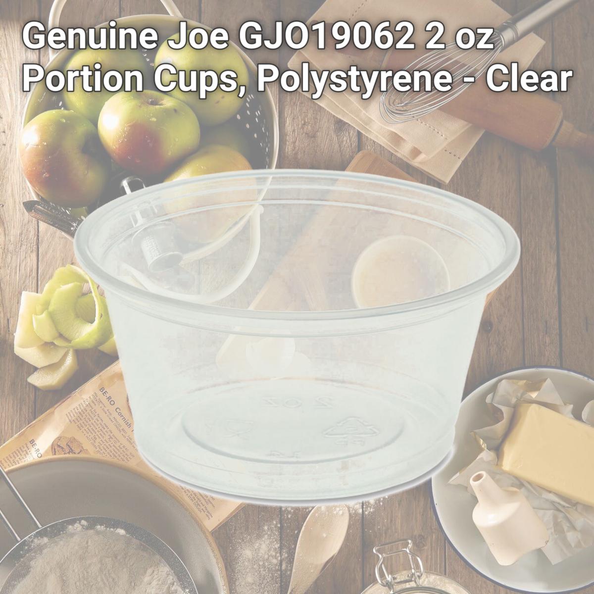 Picture of Genuine Joe GJO19062 2 oz Portion Cups, Polystyrene - Clear