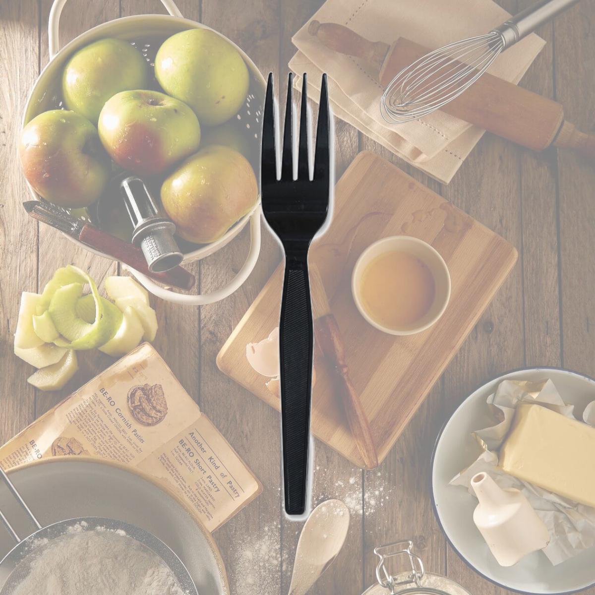 Picture of Genuine Joe GJO30403 Heavyweight Fork, Black