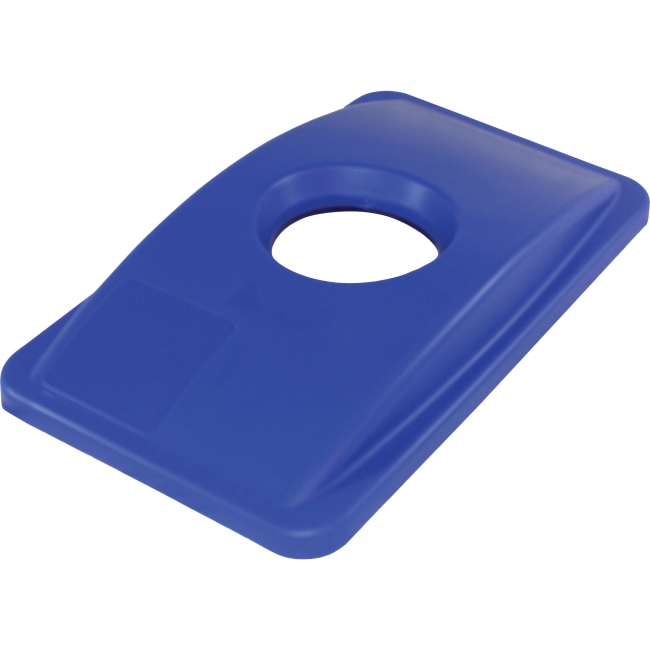 Gjo98219 23 Gal Recycling Bin Round Cutout Lid - Blue