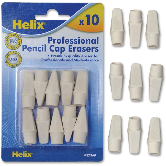 Hlx37360 Professional Hi-polymer Pencil Cap Eraser - White