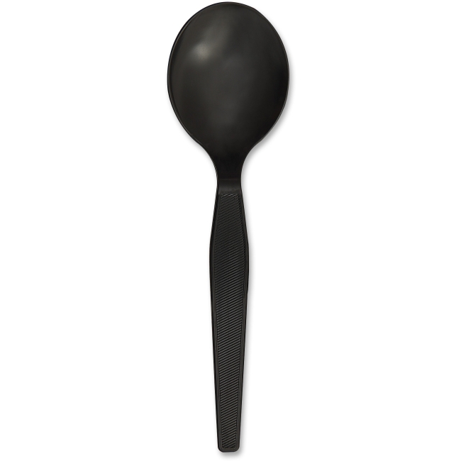 Gjo30406 Heavyweight Disposable Soup Spoons - Black, 1000 Carton