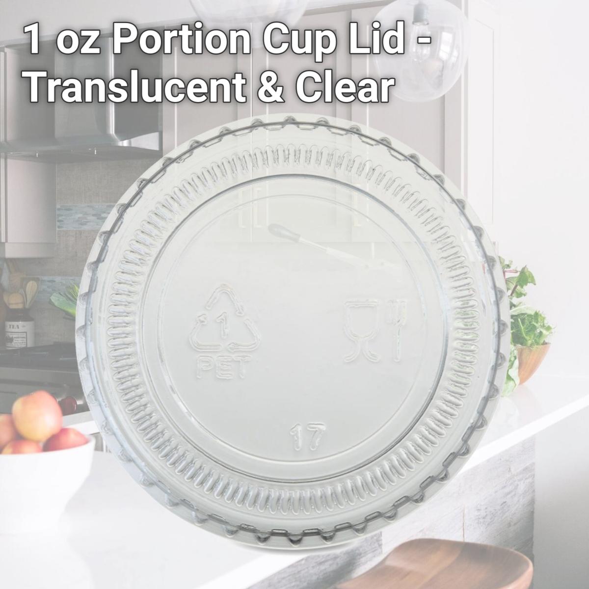 Picture of Media Sciences GJO19061 1 oz Portion Cup Lid - Translucent & Clear