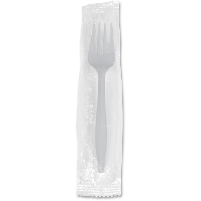 Individually Wrapped Fork, Polypropylene - White