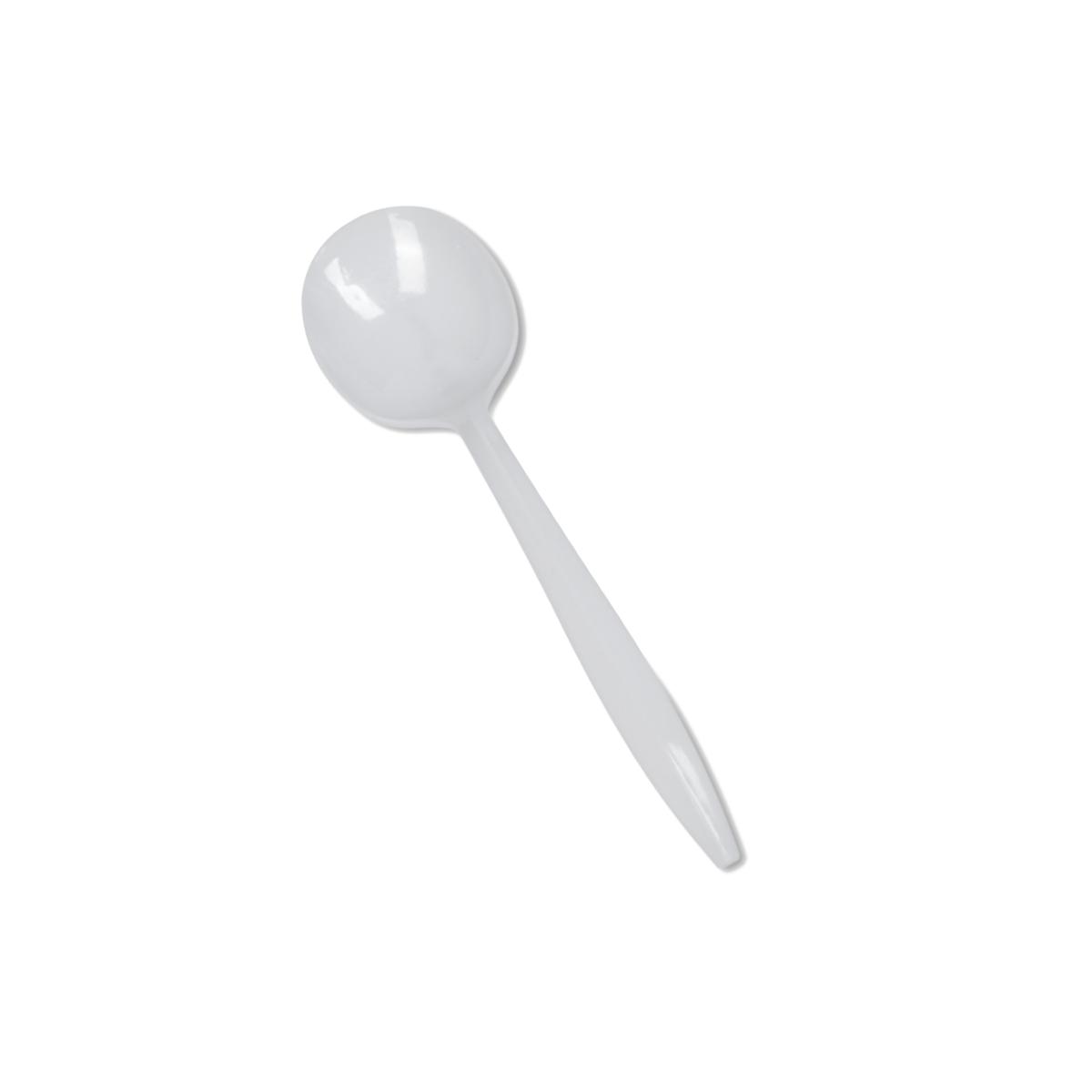 Picture of Micromicr GJO20003 Soup Spoon Medium Weight Individual Wrapped PP - White