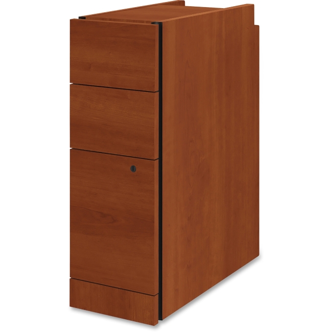 HON105093CO 28.0 x 9.5 x 22.75 in. Narrow Profile Pedestal Desk, Cognac