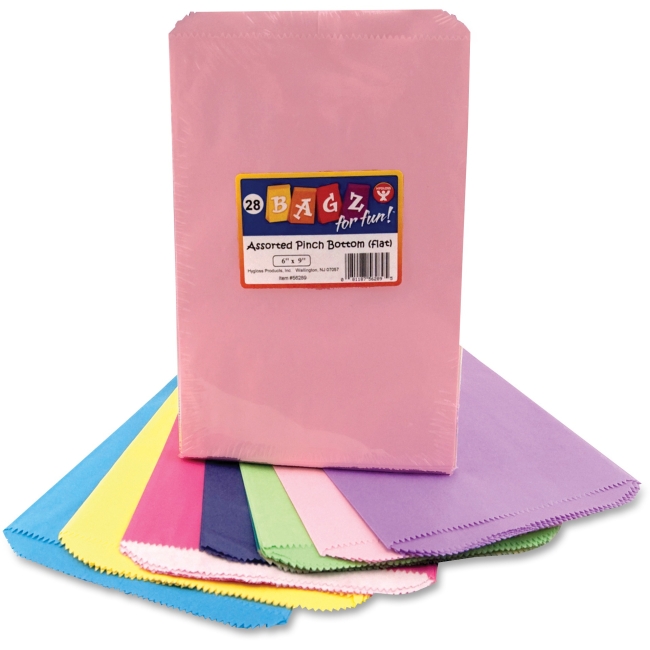 Hygloss HYX56289 Flat Paper Bag - Assorted Hygloss HYX56289 Flat Paper Bag - Assorted