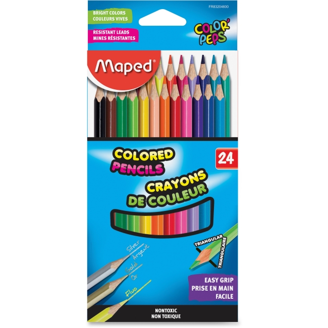 Helix HLX832046ZV Woodcase Colored Pencils Assorted - 24 Count Helix HLX832046ZV Woodcase Colored Pencils Assorted - 24 Count
