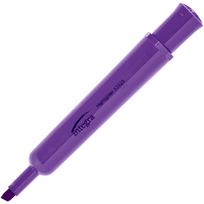Integra Ita33325 Integra Chisel Tip Desk Highlighter - Fluorescent Purple