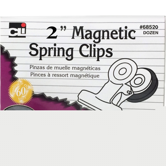 Charles Leonard LEO68520 Magnetic Spring Clips - 12 Count Charles Leonard LEO68520 Magnetic Spring Clips - 12 Count
