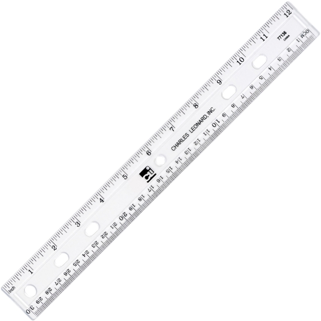 Charles Leonard LEO77136 12 in. Plastic Rule Clear - 36 Count Charles Leonard LEO77136 12 in. Plastic Rule Clear - 36 Count