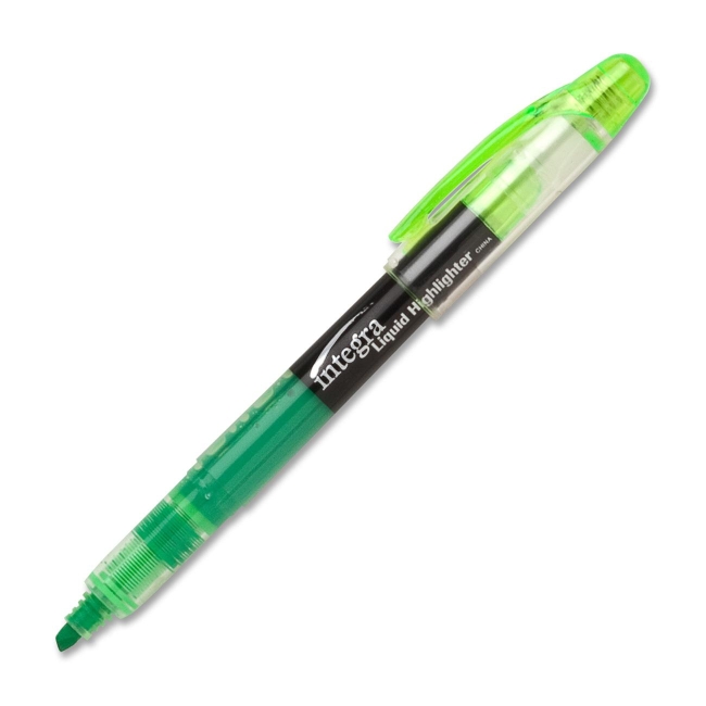 Integra ITA33314 Liquid Ink Highlighter Pen Fluorescent Green Integra ITA33314 Liquid Ink Highlighter Pen Fluorescent Green