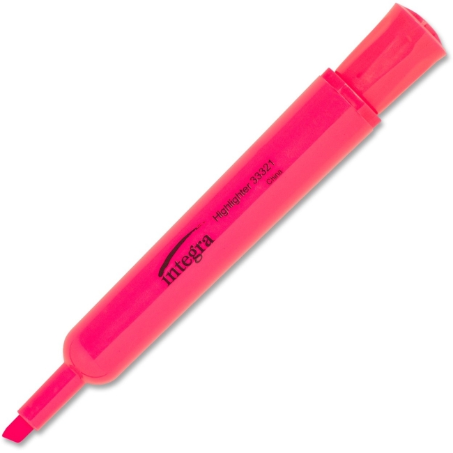 Integra Ita33321 Chisel Desk Liquid Highlighter - Fluorescent Pink