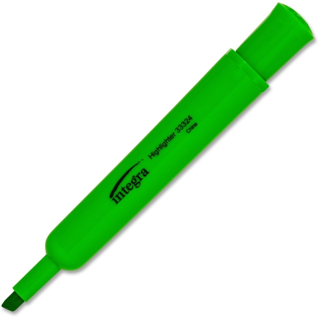 Integra Ita33324 Chisel Tip Desk Highlighter, Green