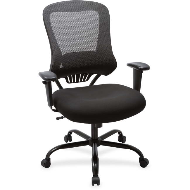 Llr59536 Big & Tall Steel Back Executive Chair - Black, 400 Lbs