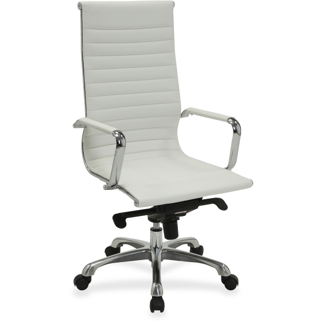 Llr59502 47 X 24.4 X 25 In. High Back Modern Executive Chair - White