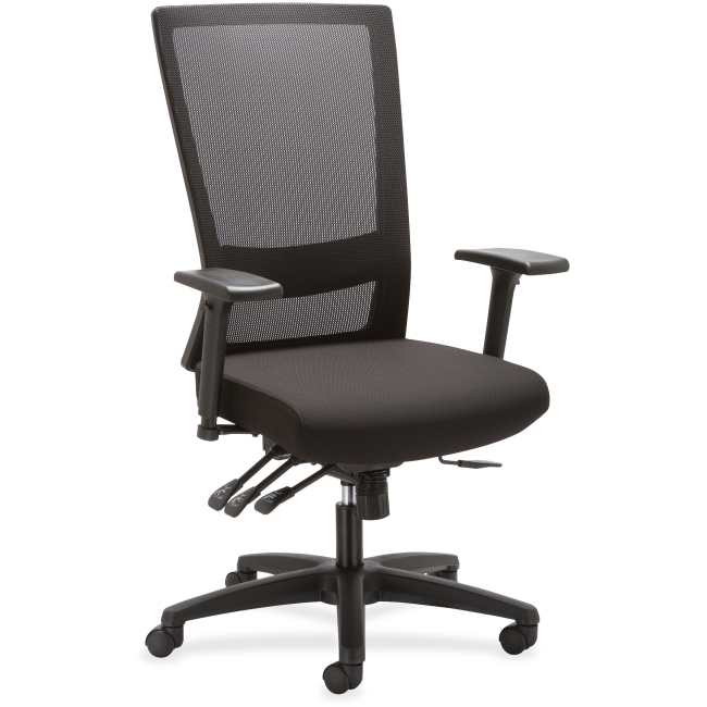 Llr54855 26.2 X 48 X 28.3 In. Fabric High-back Mesh Chair - Black