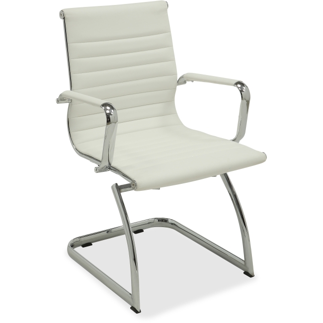 Llr59504 Modern Guest Chair, Leather - White