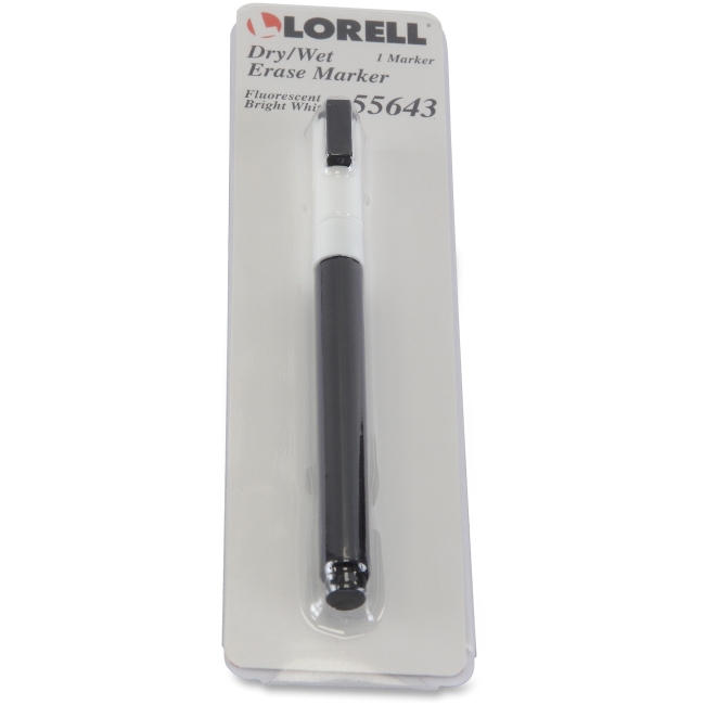 Lorell LLR55643 Dry Erase Fluorescent Marker - White Lorell LLR55643 Dry Erase Fluorescent Marker - White