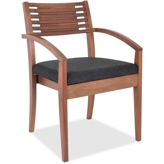 34 X 23.3 X 23.8 In. Guest Chair Wood - Walnut & Black