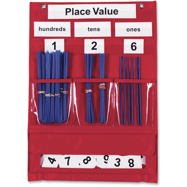 Lorell LRNLER2416 Counting & Place Value Pocket Chart - 225 Piece Lorell LRNLER2416 Counting & Place Value Pocket Chart - 225 Piece