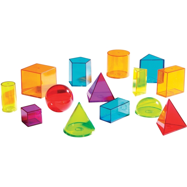 Lorell LRNLER4331 2D & 3D Shapes Activity 14 Piece Lorell LRNLER4331 2D & 3D Shapes Activity 14 Piece