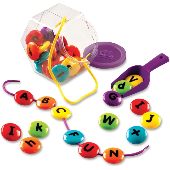 Lorell LRNLER7204 ABC Plastic Beads & Lacing Sweets Lorell LRNLER7204 ABC Plastic Beads & Lacing Sweets