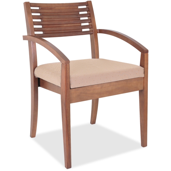 Llr99731 Wood Guest Chair - Walnut & Beige